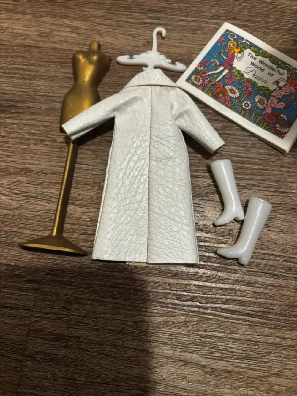 Topper Dawn doll clothes Long N Leather white 824